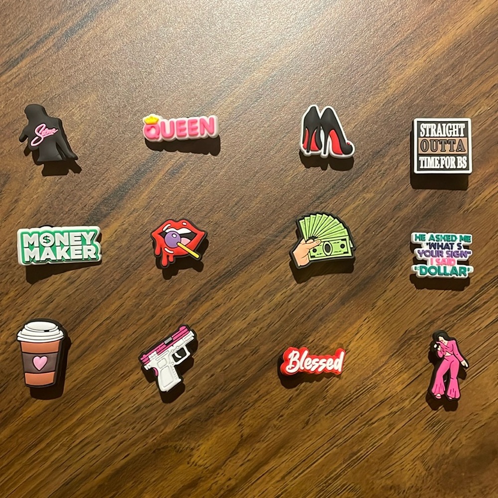 Slay All Day Women’s 12 piece Crocs Charms